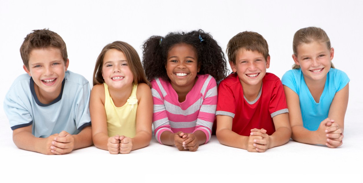 Five school-age children