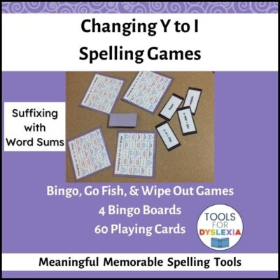Changing Y to I Spelling Games image