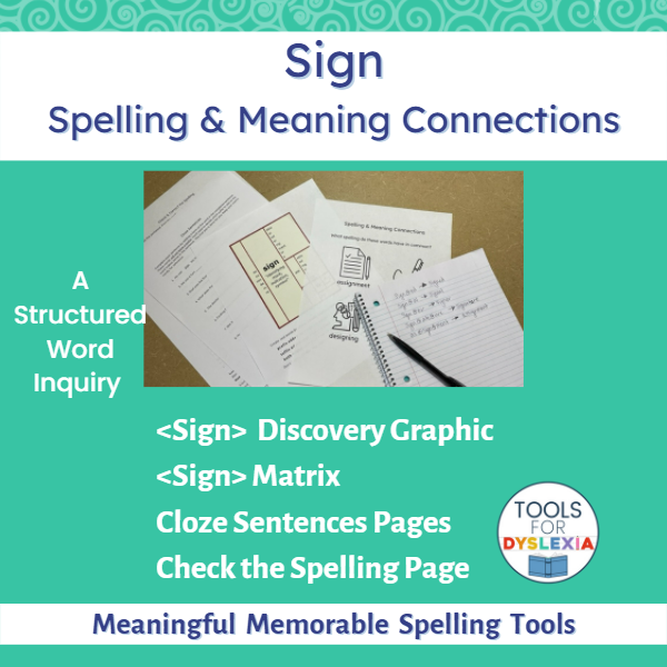 Sign A Structured Word Inquiry Tools For Dyslexia