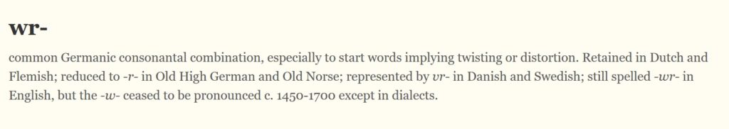 Making Sense of the WR Digraph