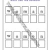 Woman Women Reading & Spelling Activities - Image 4