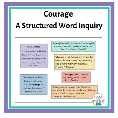 Courage a structured word inquiry cover image