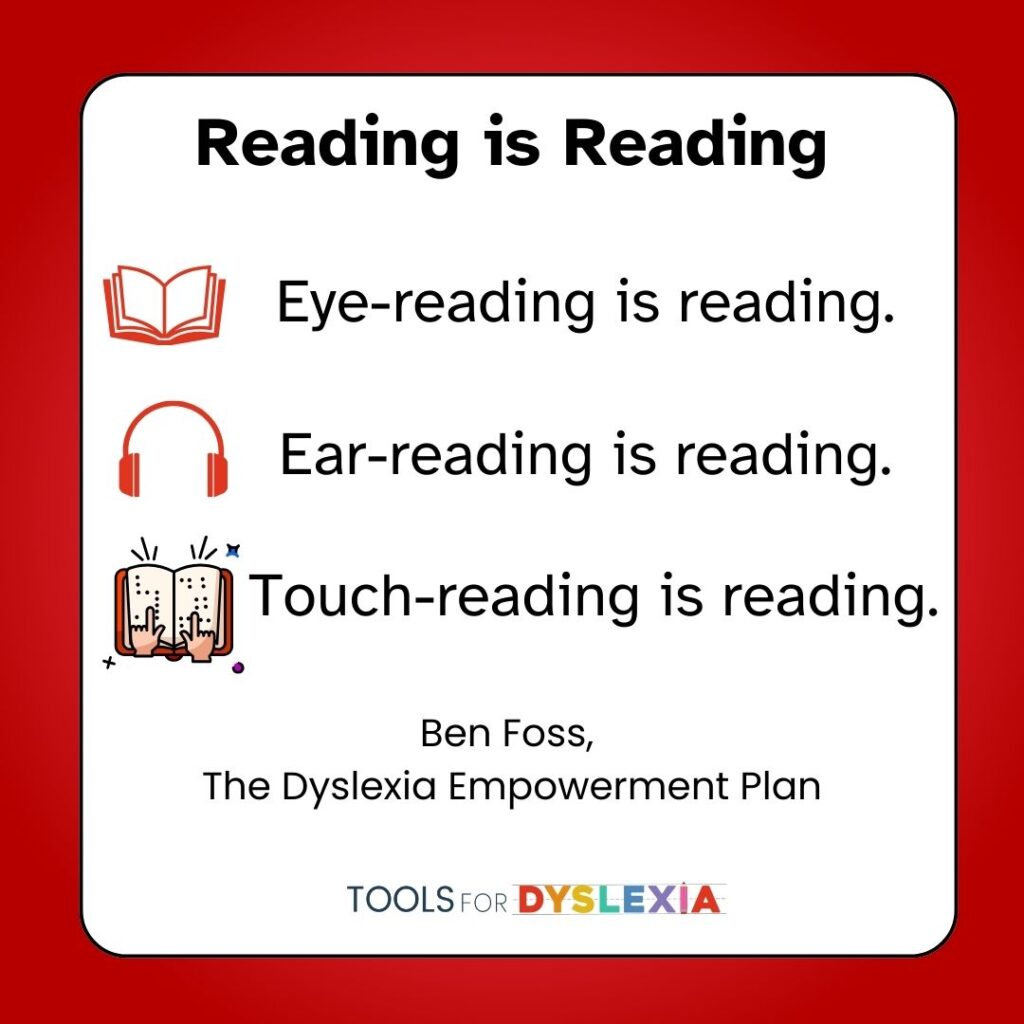 Reading is Reading image for fears about dyslexia