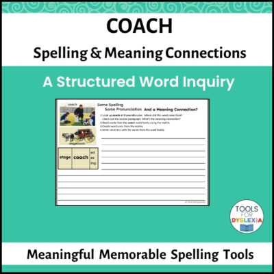 Image of the Coach structured word inquiry resource cover image